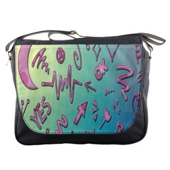 Pink Yes Bacground Messenger Bag by nateshop