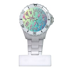 Pink Yes Bacground Plastic Nurses Watch by nateshop