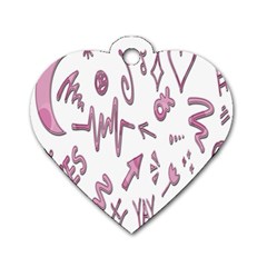 Pink Dog Tag Heart (two Sides) by nateshop