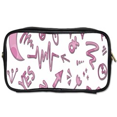 Pink Toiletries Bag (two Sides) by nateshop