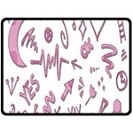 Pink Fleece Blanket (Large)  80 x60  Blanket Front