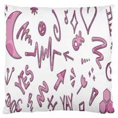 Pink Large Cushion Case (two Sides) by nateshop