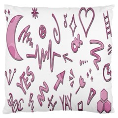 Pink Standard Flano Cushion Case (two Sides) by nateshop