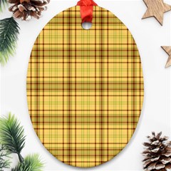 Plaid Ornament (oval) by nateshop