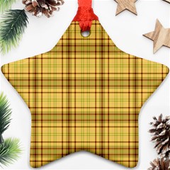 Plaid Ornament (star) by nateshop