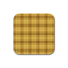 Plaid Rubber Square Coaster (4 Pack) by nateshop