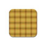 Plaid Rubber Square Coaster (4 pack) Front