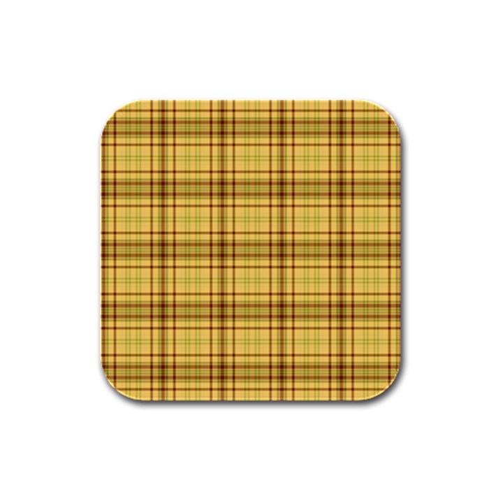 Plaid Rubber Square Coaster (4 pack)