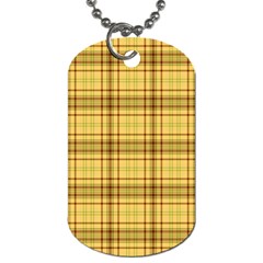 Plaid Dog Tag (two Sides) by nateshop