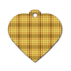 Plaid Dog Tag Heart (one Side) by nateshop