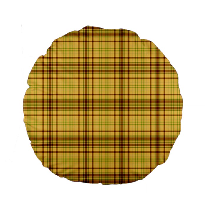 Plaid Standard 15  Premium Round Cushions