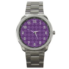 Purple Sport Metal Watch by nateshop