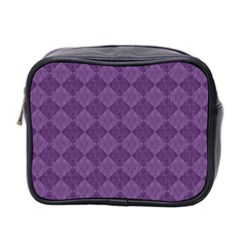 Purple Mini Toiletries Bag (two Sides) by nateshop