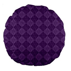 Purple Large 18  Premium Round Cushions by nateshop