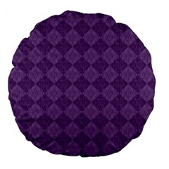 Purple Large 18  Premium Flano Round Cushions by nateshop