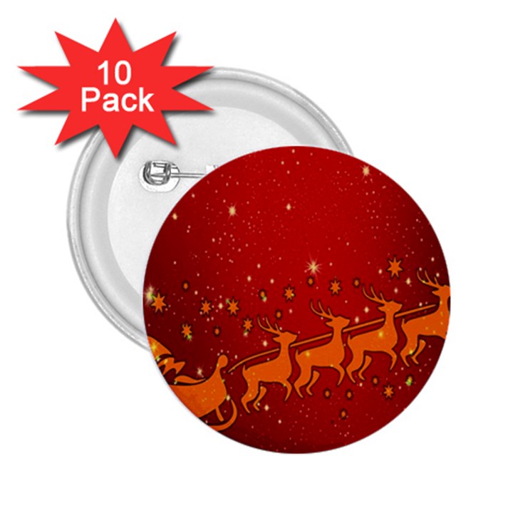 Santa 2.25  Buttons (10 pack) 