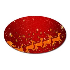 Santa Oval Magnet by nateshop