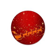 Santa Magnet 3  (round) by nateshop