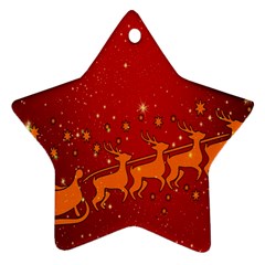 Santa Star Ornament (two Sides) by nateshop