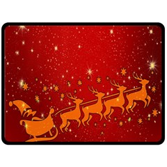 Santa Fleece Blanket (large)  by nateshop