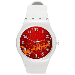 Santa Round Plastic Sport Watch (m)