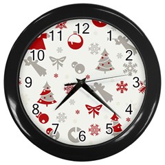 Seamless Wall Clock (black) by nateshop