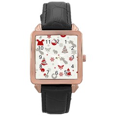 Seamless Rose Gold Leather Watch  by nateshop