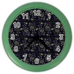 Seamless-pattern Color Wall Clock by nateshop