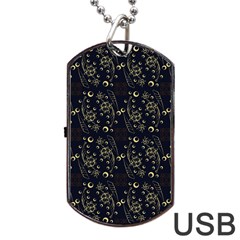 Seamless-pattern Dog Tag Usb Flash (two Sides) by nateshop