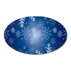 Snowflakes Oval Magnet by nateshop