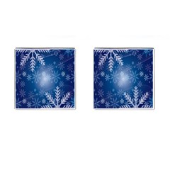 Snowflakes Cufflinks (square) by nateshop