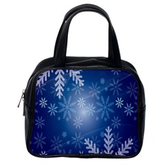 Snowflakes Classic Handbag (one Side) by nateshop