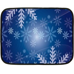 Snowflakes Fleece Blanket (mini) by nateshop