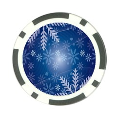 Snowflakes Poker Chip Card Guard by nateshop