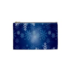 Snowflakes Cosmetic Bag (small) by nateshop