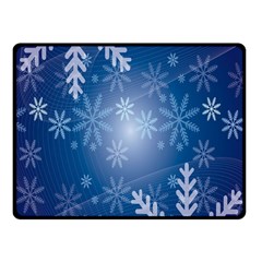 Snowflakes Fleece Blanket (small) by nateshop