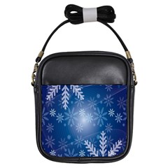 Snowflakes Girls Sling Bag by nateshop