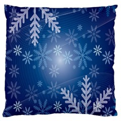 Snowflakes Large Cushion Case (one Side) by nateshop