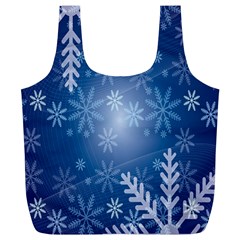 Snowflakes Full Print Recycle Bag (xl) by nateshop