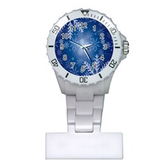 Snowflakes Plastic Nurses Watch by nateshop