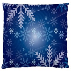 Snowflakes Standard Flano Cushion Case (two Sides)