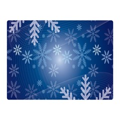 Snowflakes Double Sided Flano Blanket (mini)  by nateshop