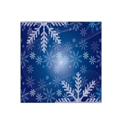 Snowflakes Satin Bandana Scarf 22  X 22  by nateshop