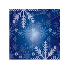 Snowflakes Square Satin Scarf (30  X 30 ) by nateshop