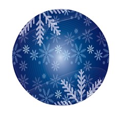 Snowflakes Mini Round Pill Box (pack Of 3) by nateshop