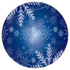 Snowflakes Round Trivet by nateshop