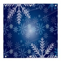 Snowflakes Banner And Sign 4  X 4  by nateshop