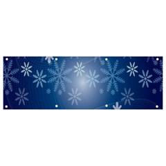 Snowflakes Banner And Sign 9  X 3  by nateshop