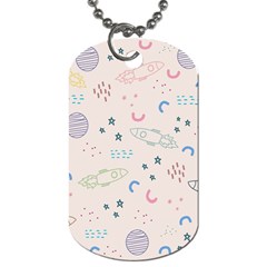 Space Dog Tag (one Side) by nateshop