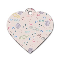 Space Dog Tag Heart (one Side) by nateshop